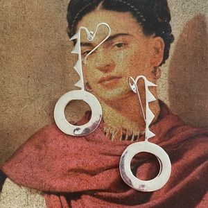 Sterling silver dangle earrings